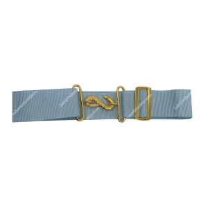 Belt Extension For Apron - Pale Blue Golden Curls-BE-EMU-TRA-031