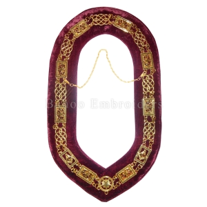 Grand Lodge Chain Collar in Gold Finish-BE-BLR-CHC-001