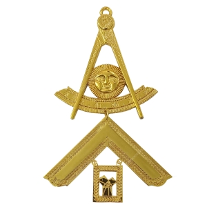 GILT JEWEL FOR WORSHIPFUL MASTER COLLAR FOR HONOR PAST MASTER-BE-FREN-WCL-013