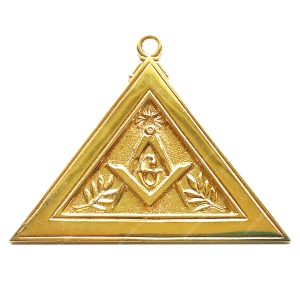 GILT JEWEL FOR WORSHIPFUL MASTER COLLAR FOR LODGE OFFICER-BE-FREN-WCL-014