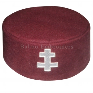 Knights Templar Cap With Preceptors Badge-BH-M-1112