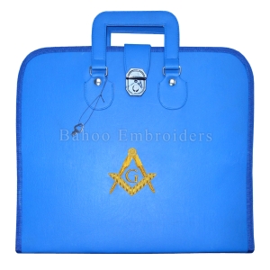 Masonic Apron Soft Case with Square & Compass Embroidery-BH-M-1308