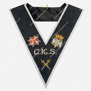 Masonic Scottish Rite - AASR 30th degree Collar - Hand Embroidered-BE-AASR-30D-011
