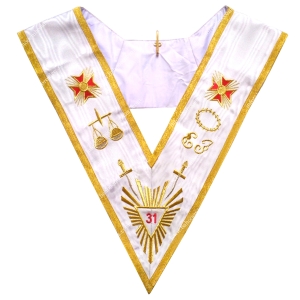 AASR 31st Degree Grand Glory Collar with Heavy Embroidery-BE-AASR-31D-004