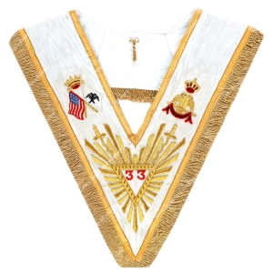 AASR 33rd Degree Collar Fully Hand Embroidered-BE-AASR-33D-007