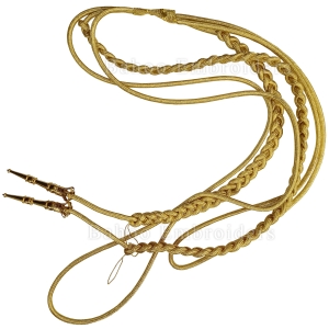 ARMY SHOULDER AIGUILLETTE CORD CITATION WITH BRASS TIP - GOLD-BH-U-367