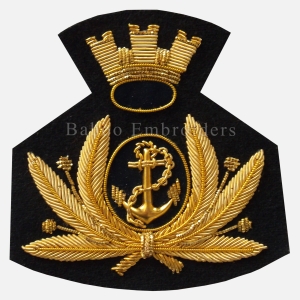 ROYAL NAVY OFFICERS BADGE - HAND EMBROIDERED-BH-NB-003