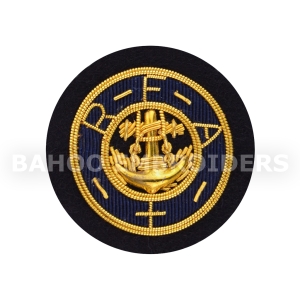 ROYAL NAVY OFFICERS BADGE - HAND EMBROIDERED-BH-NB-005