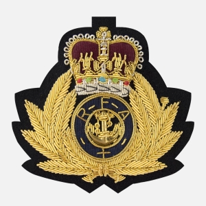 ROYAL NAVY OFFICERS BADGE - HAND EMBROIDERED-BH-NB-006