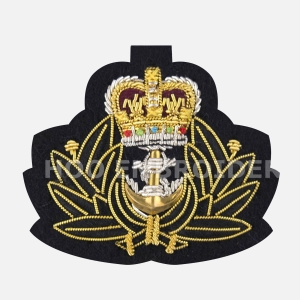 ROYAL NAVY OFFICERS BADGE - HAND EMBROIDERED-BH-NB-007