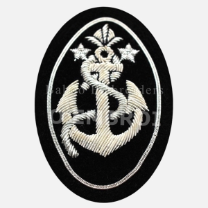 ROYAL NAVY OFFICERS BADGE - HAND EMBROIDERED-BH-NB-009