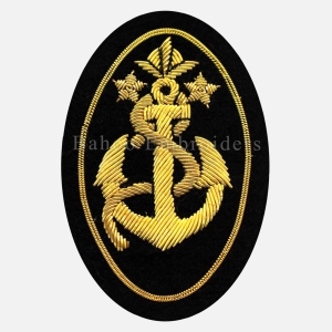 ROYAL NAVY OFFICERS BADGE - HAND EMBROIDERED-BH- NB-010