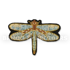 SILK EMBROIDERED BADGE-BUTTERFULY DESIGN-BH-SB-002